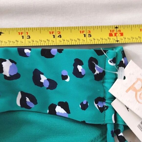 Raisins Green Blue Leopard Side Ties Hipster Bikini Swim Bottoms Large NWT - Picture 15 of 16